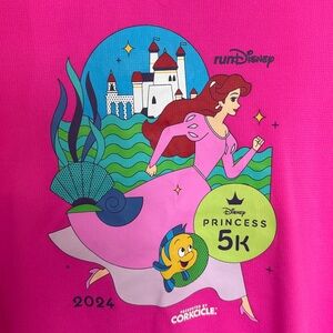 Disney 2024 5k Run Pink Athletic Tee